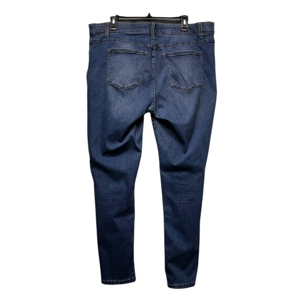 LuLaRoe‎ Magic Waist Skinny Jeans Size 38 (18/19W) Blue Tapered  Flaw - Picture 2 of 11